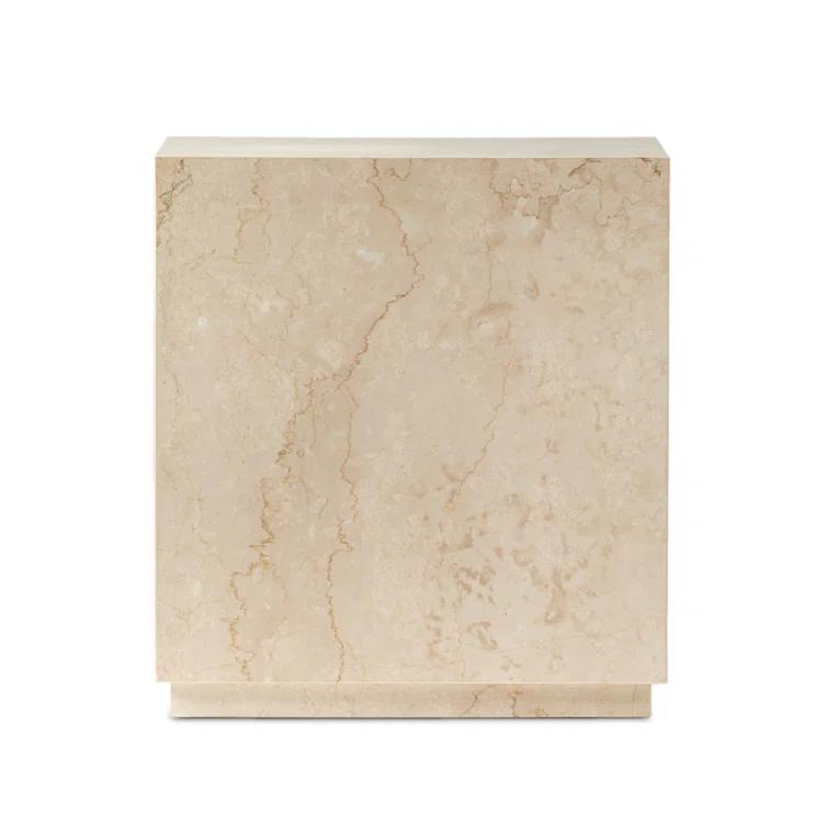 Alber Indoor / Outdoor Side Table - Cream Marble