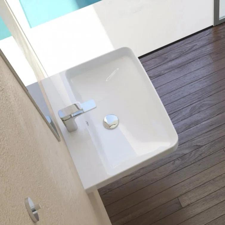 CeraStyle by Nameeks CeraStyle 079600-U-One Hole CeraStyle By Nameeks Noura 18.8'' Ceramic Rectangular Bathroom Sink with Overflow