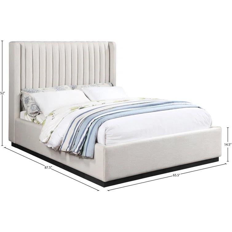 Chamblis Upholstered Wingback Bed