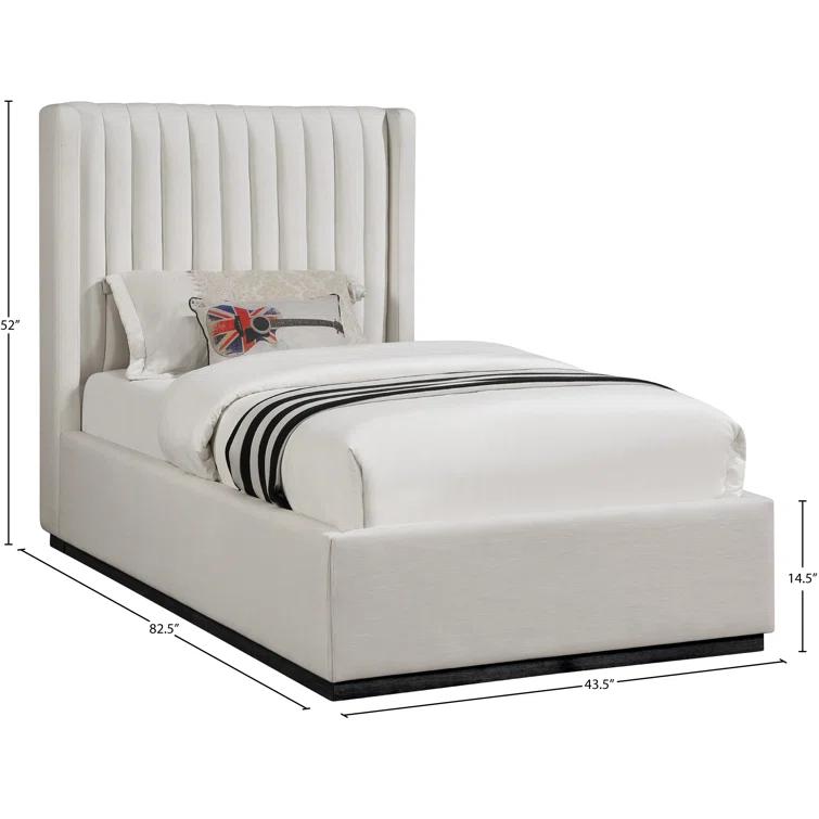 Chamblis Upholstered Wingback Bed