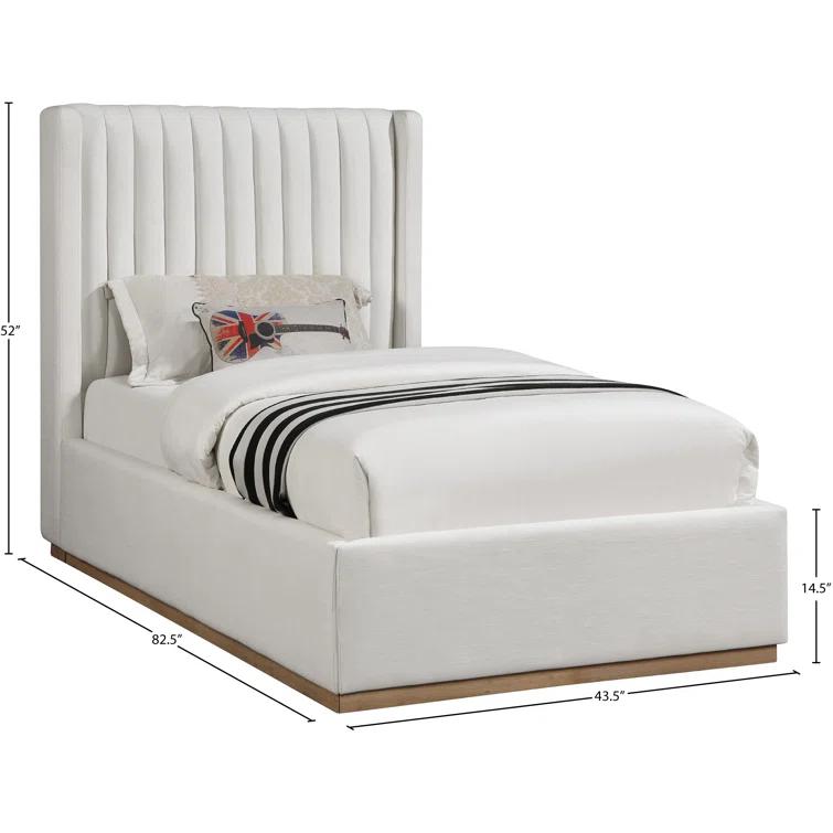 Chamblis Upholstered Wingback Bed