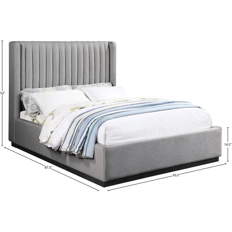Chamblis Upholstered Wingback Bed