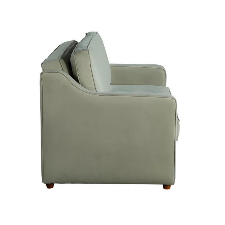 Serta Juliette 62.2'' Full Convertible Sofa w/ Velvet Upholstery