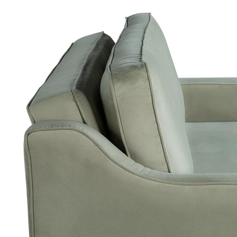 Serta Juliette 62.2'' Full Convertible Sofa w/ Velvet Upholstery