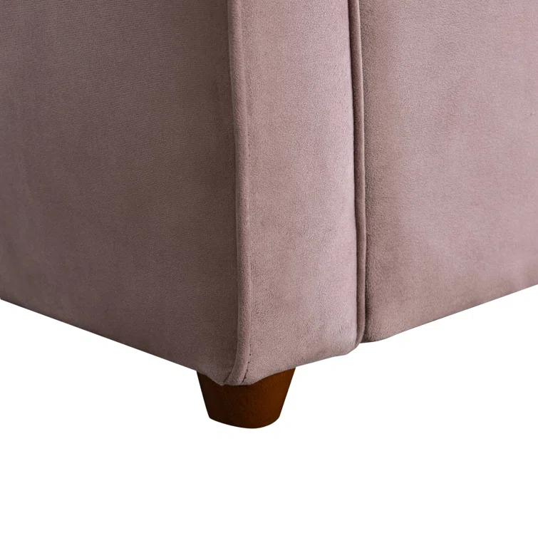 Serta Juliette 62.2'' Full Convertible Sofa w/ Velvet Upholstery