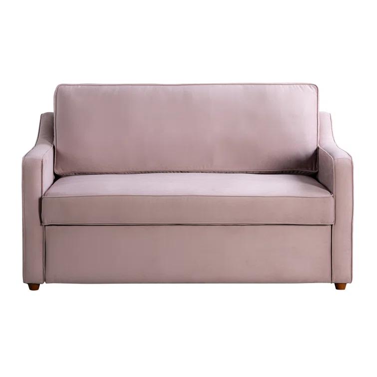 Serta Juliette 62.2'' Full Convertible Sofa w/ Velvet Upholstery