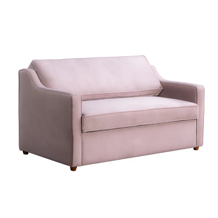 Serta Juliette 62.2'' Full Convertible Sofa w/ Velvet Upholstery