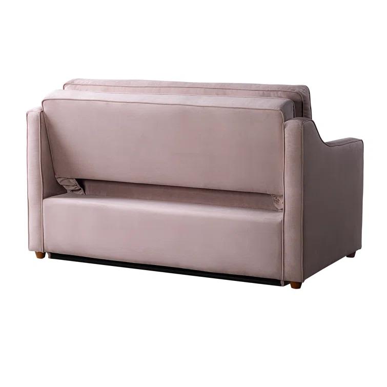 Serta Juliette 62.2'' Full Convertible Sofa w/ Velvet Upholstery