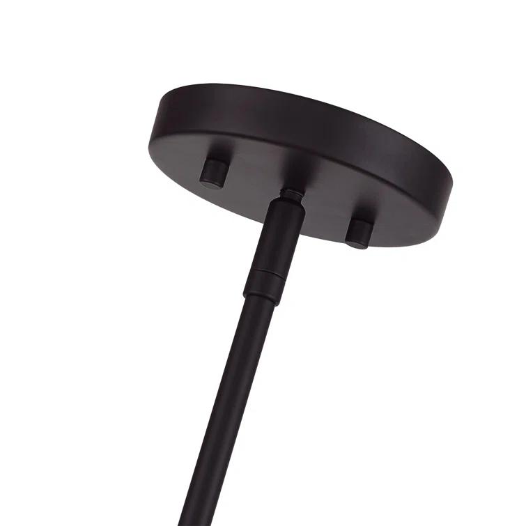 Gracie Oaks 8 Light Black Medium Chandelier With Brushed Nickel Accents