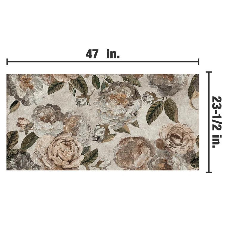 Merola Tile Parete Fiori 24" x 47" Porcelain Natural / Floral Wall & Floor Tile