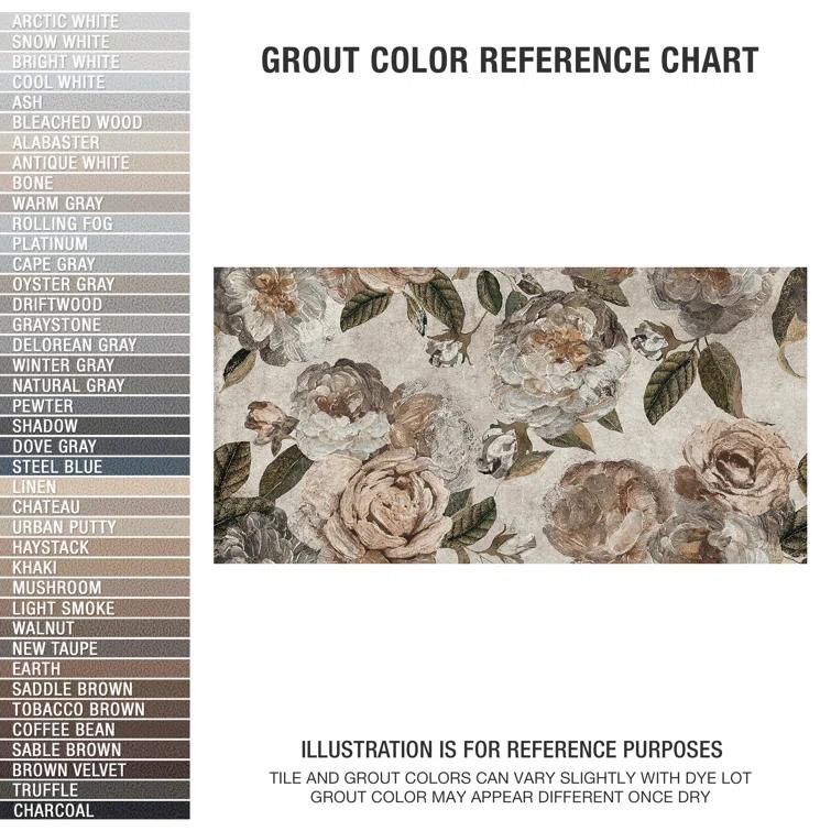 Merola Tile Parete Fiori 24" x 47" Porcelain Natural / Floral Wall & Floor Tile