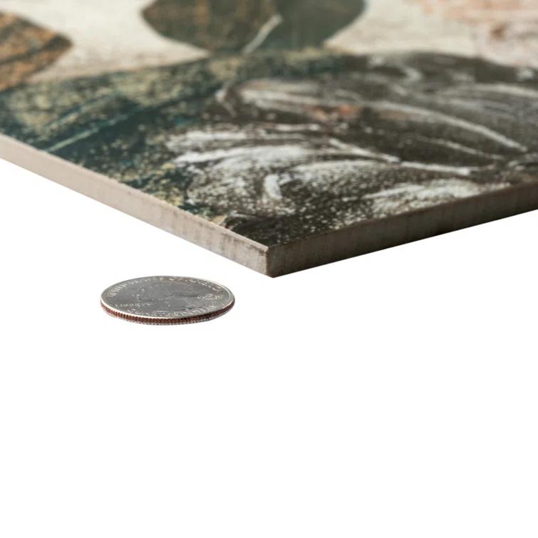 Merola Tile Parete Fiori 24" x 47" Porcelain Natural / Floral Wall & Floor Tile