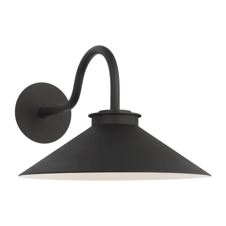Generation Lighting Modern Barn Light 11.375-in H Black Hardwired Dark Sky Integrated LED Outdoor Wall Light