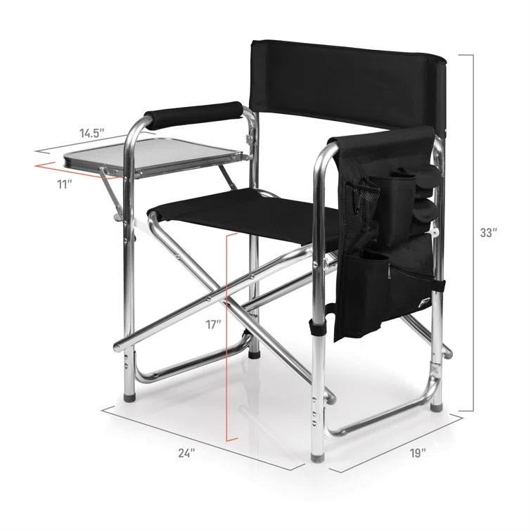 Sports Outdoor Portable Camp Chair with Side Table