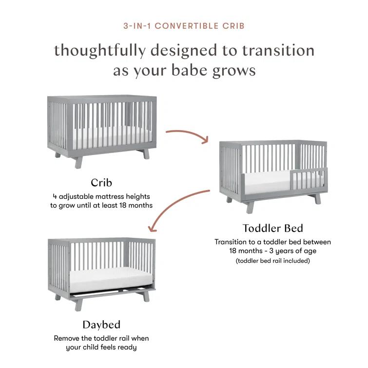 Hudson 3-in-1 Convertible Crib