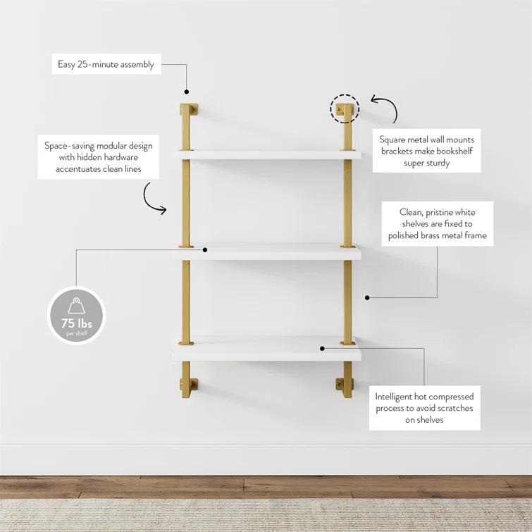 Nathan James Floating Bookcase