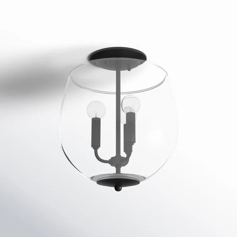 Mitzi Bobbi 3 - Light Semi-Flush Mount in  Old Bronze Clear Shade