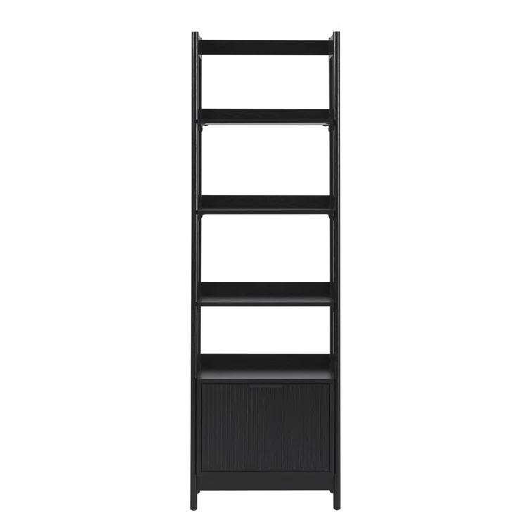Transitional Narrow Bookshelf with Drawer on Bottom