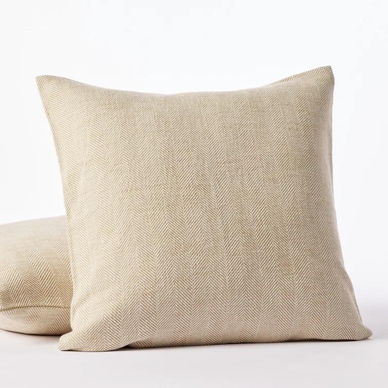 Coyuchi Canyon Organic Cotton Reversible Pillow Cover