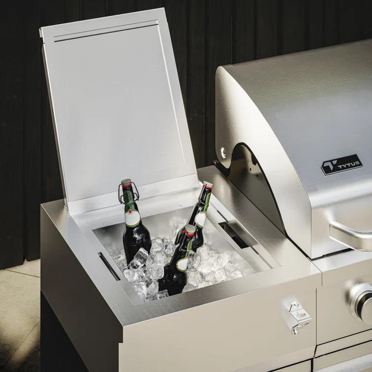 TYTUS Fresno 4 - Burner Freestanding Propane Gas Grill with Side Burner and Cabinet