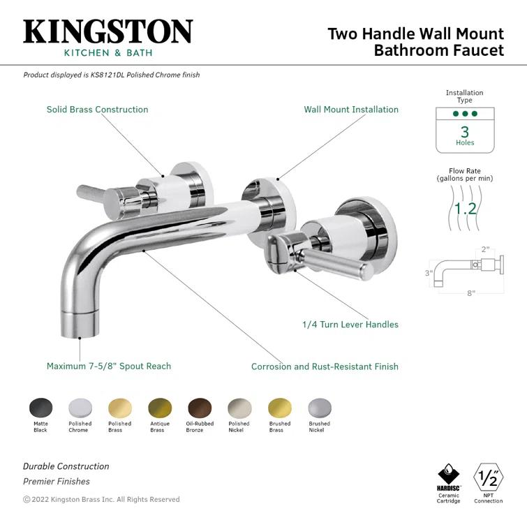 Concord Wall Mounted Bathroom Faucet