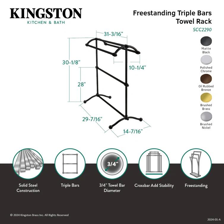Kingston Brass Edenscape Freestanding Y-Type Towel Rack