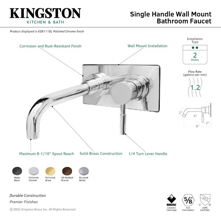 Concord Wall Mounted Bathroom Faucet