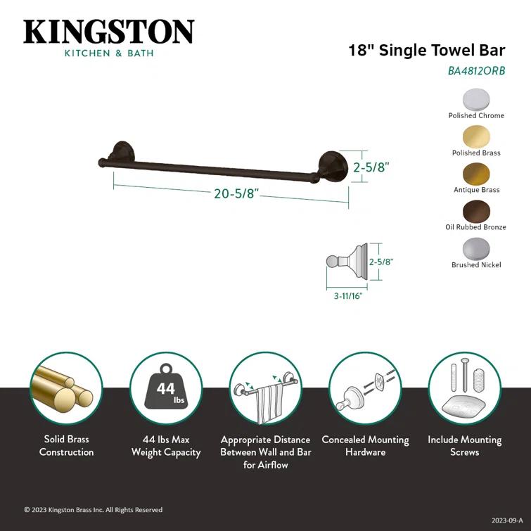 Kingston Brass Metropolitan 18-Inch Towel Bar