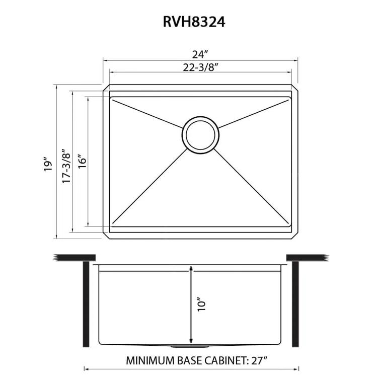 Ruvati Workstation Rounded Corners Undermount Ledge Kitchen Sink with Accessories