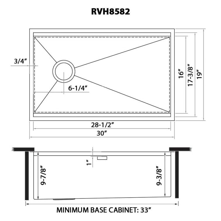 Ruvati 30-inch Workstation Slope Bottom Offset Drain Undermount 16 Gauge Kitchen Sink