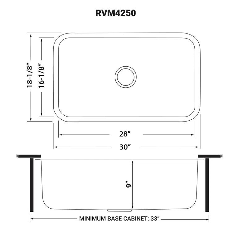 Ruvati 30-inch Undermount 16 Gauge Stainless Steel Kitchen Sink Single Bowl