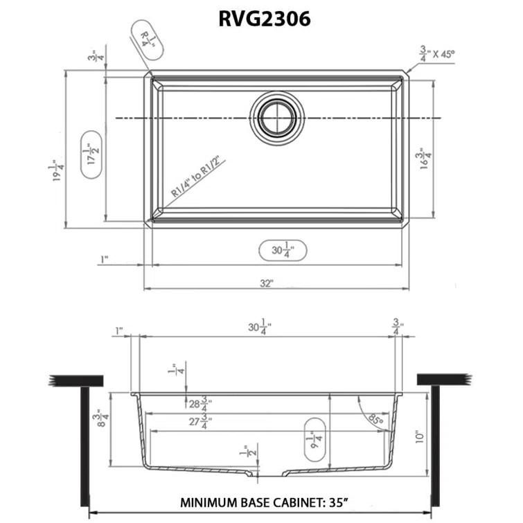 Ruvati 33-inch Undermount Workstation Granite Composite Kitchen Sink