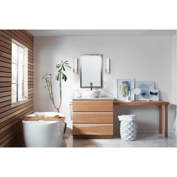 Aiden Integrated LED Bath Sconce w/ Etched White Glass