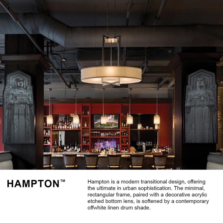 Hampton 3 - Light Unique / Statement Drum Pendant