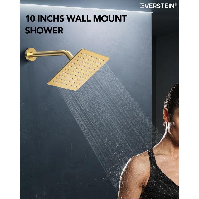 Music Thermostatic Shower System,Dual Showerheads with LED Mood Lighting