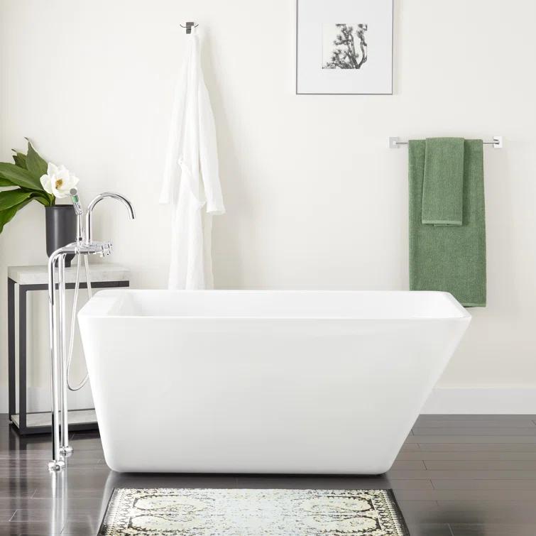 Jaidyn 55" Freestanding Soaking Acrylic Bathtub