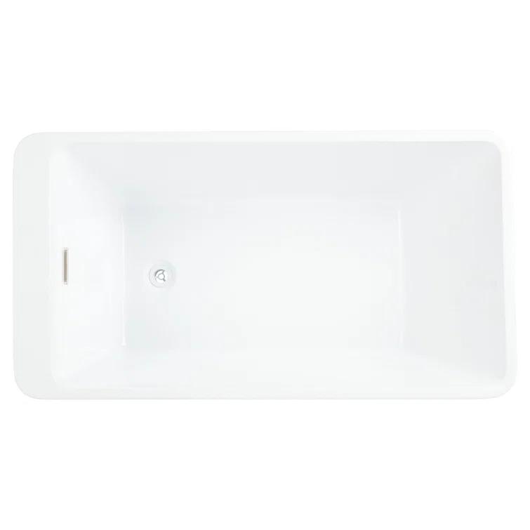 Jaidyn 55" Freestanding Soaking Acrylic Bathtub