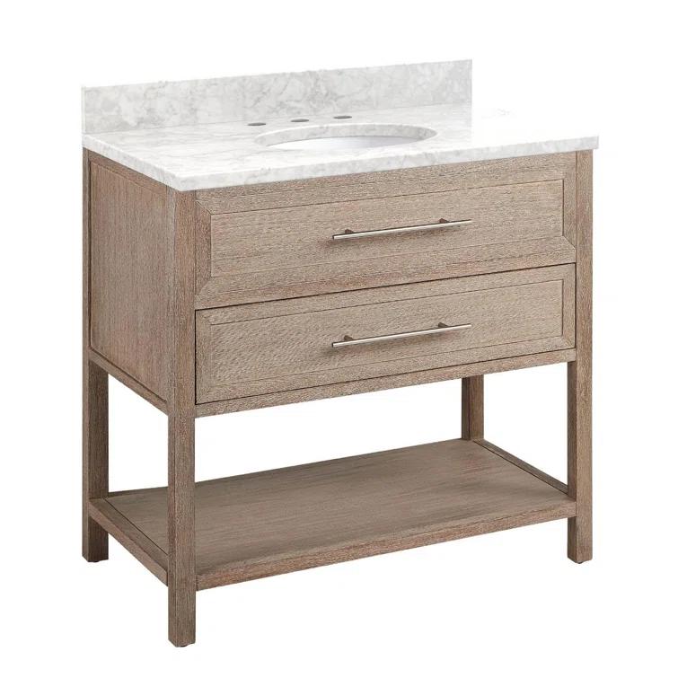 36" Robertson Single Bathroom Vanity Set with Oval Undermount Sink