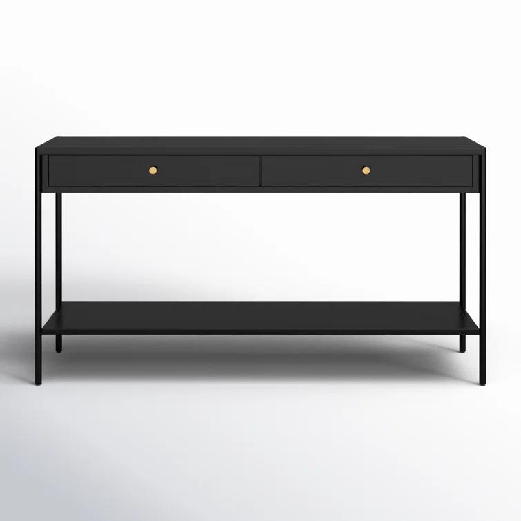 Bronzed Iron Console Table (57")