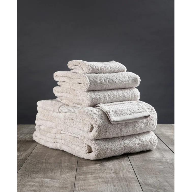 Delilah Home 100% Organic Cotton Towels, 6 piece set (2pcs 13x13,  2pcs 16x30, 2 pcs 30x54)