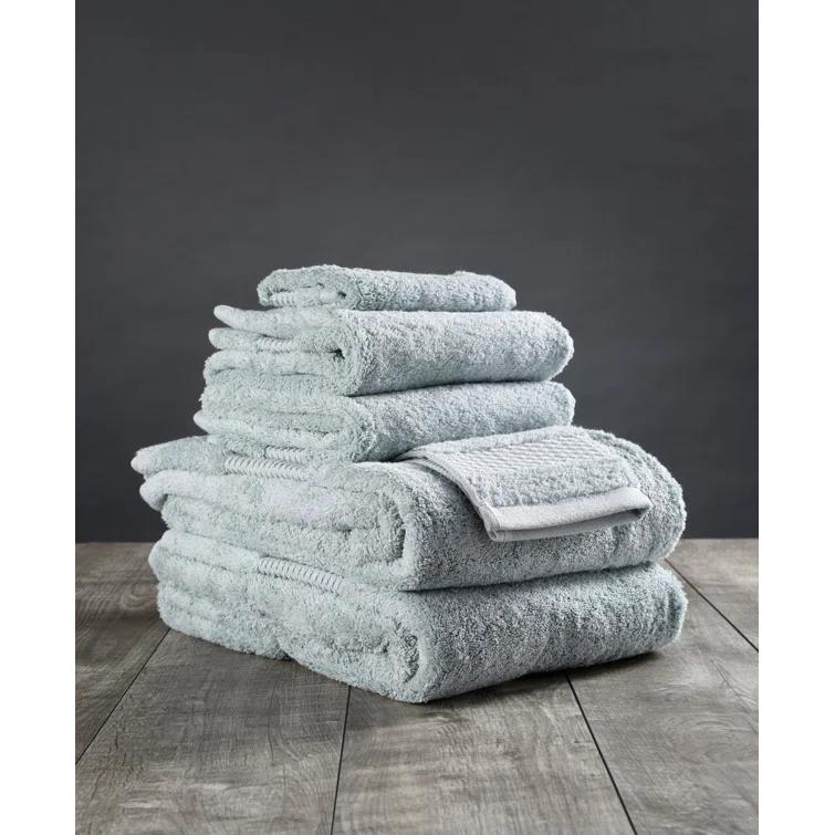 Delilah Home 100% Organic Cotton Towels, 6 piece set (2pcs 13x13,  2pcs 16x30, 2 pcs 30x54)