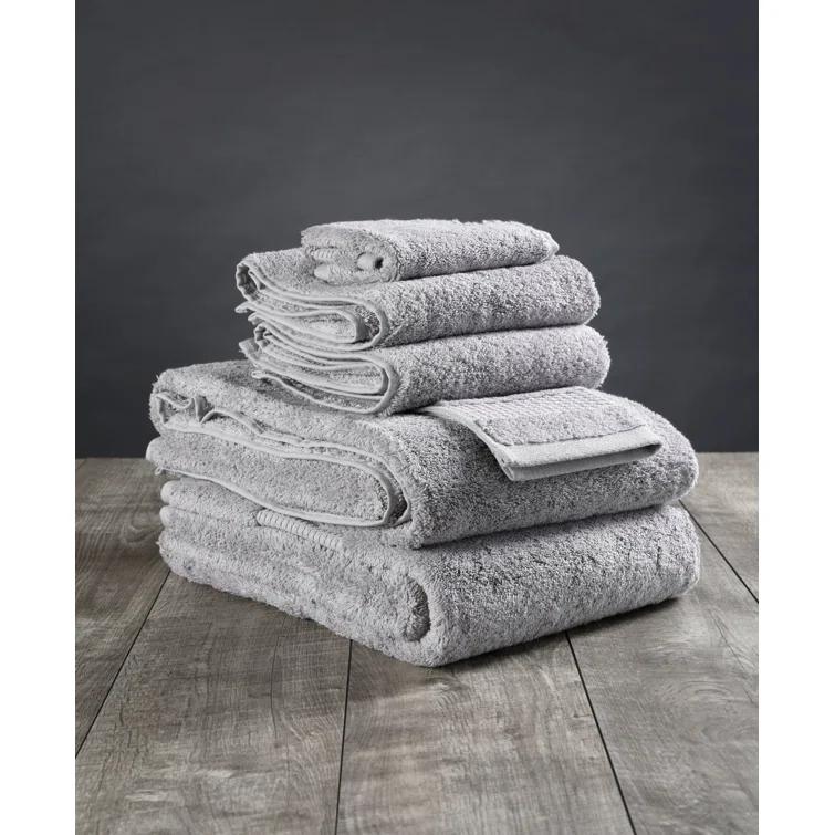 Delilah Home 100% Organic Cotton Towels, 6 piece set (2pcs 13x13,  2pcs 16x30, 2 pcs 30x54)