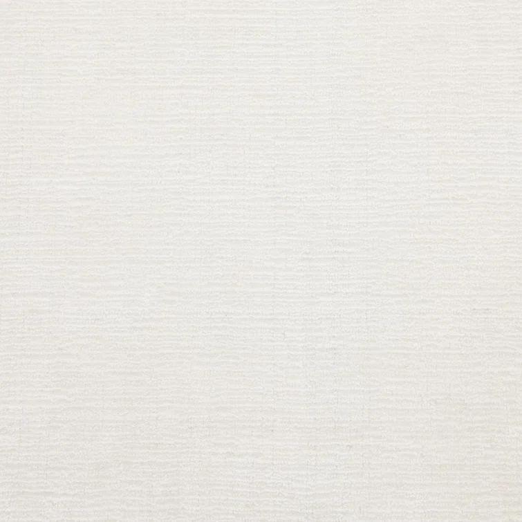 Elegant Handmade Ivory Stripe Wool & Viscose 10' x 14' Area Rug