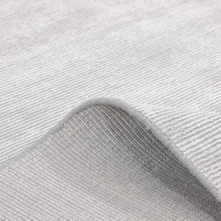 Cordi 9' x 12' Gray Hand-Knotted Wool Viscose Cotton Rug
