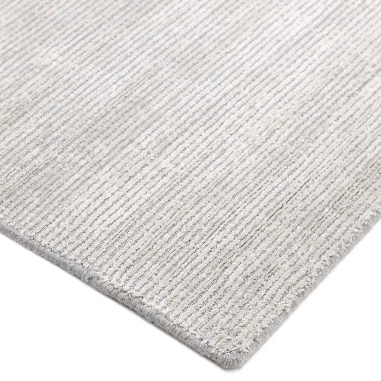 Cordi 9' x 12' Gray Hand-Knotted Wool Viscose Cotton Rug