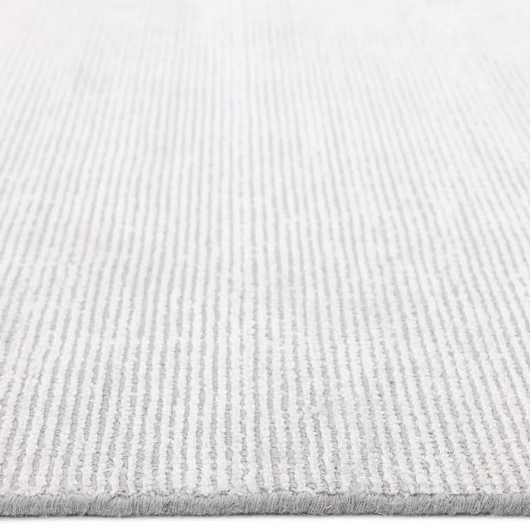 Cordi 9' x 12' Gray Hand-Knotted Wool Viscose Cotton Rug