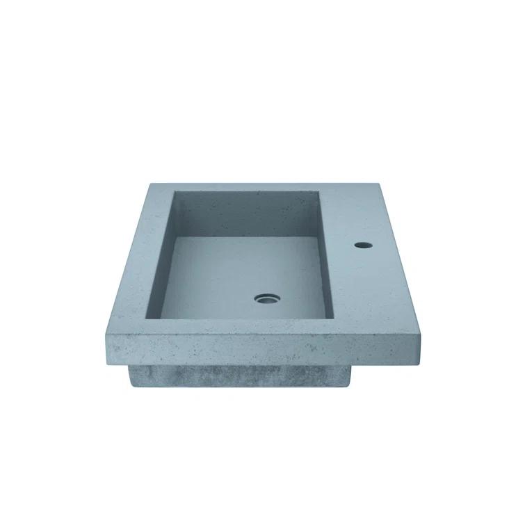 Trough Handmade Rectangular Drop-In Bathroom Sink