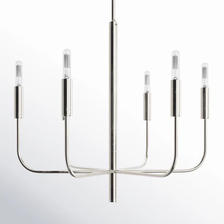 Ellen DeGeneres Brianna Polished Nickel 6-Light Traditional Chandelier
