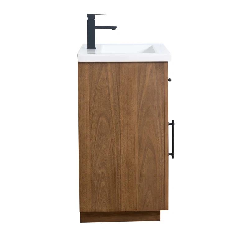 24'' Free Standing Single Bathroom Vanity with Ceramic Top