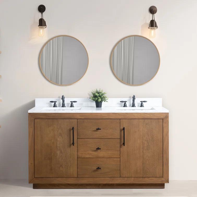 60" Double Bathroom Vanity Set with Top